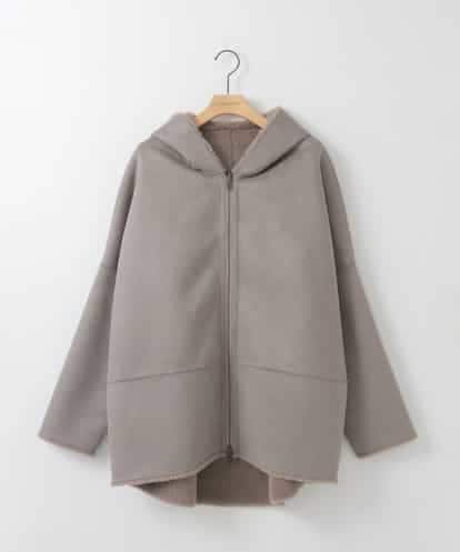 ZMJCE60270 al'aise modulation 【2WAY】リバーシブルフェイクムートンフードコート