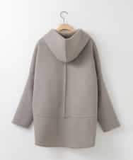 ZMJCE60270 al'aise modulation(アレーズモジュレーション) 【2WAY】リバーシブルフェイクムートンフードコート ライトグレー