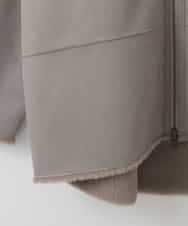 ZMJCE60270 al'aise modulation(アレーズモジュレーション) 【2WAY】リバーシブルフェイクムートンフードコート ライトグレー