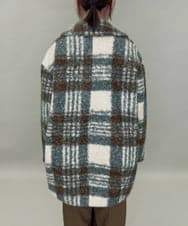 ZMJCE67150 al'aise modulation(アレーズモジュレーション) オーバーチェックプードルファーコート グリーン