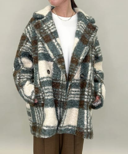 ZMJCE67150 al'aise modulation オーバーチェックプードルファーコート