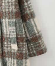 ZMJCE67150 al'aise modulation(アレーズモジュレーション) オーバーチェックプードルファーコート グリーン