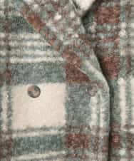 ZMJCE67150 al'aise modulation(アレーズモジュレーション) オーバーチェックプードルファーコート グリーン