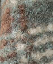 ZMJCE67150 al'aise modulation(アレーズモジュレーション) オーバーチェックプードルファーコート グリーン