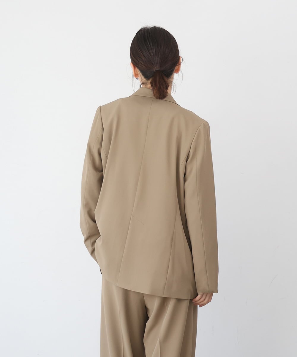 ZMJEE01170 al'aise modulation(アレーズモジュレーション) 【セットアップ対応】【洗える】フルダルダブルジャケット ベージュ