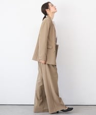 ZMJEE01170 al'aise modulation(アレーズモジュレーション) 【セットアップ対応】【洗える】フルダルダブルジャケット ベージュ