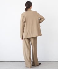 ZMJEE01170 al'aise modulation(アレーズモジュレーション) 【セットアップ対応】【洗える】フルダルダブルジャケット ベージュ