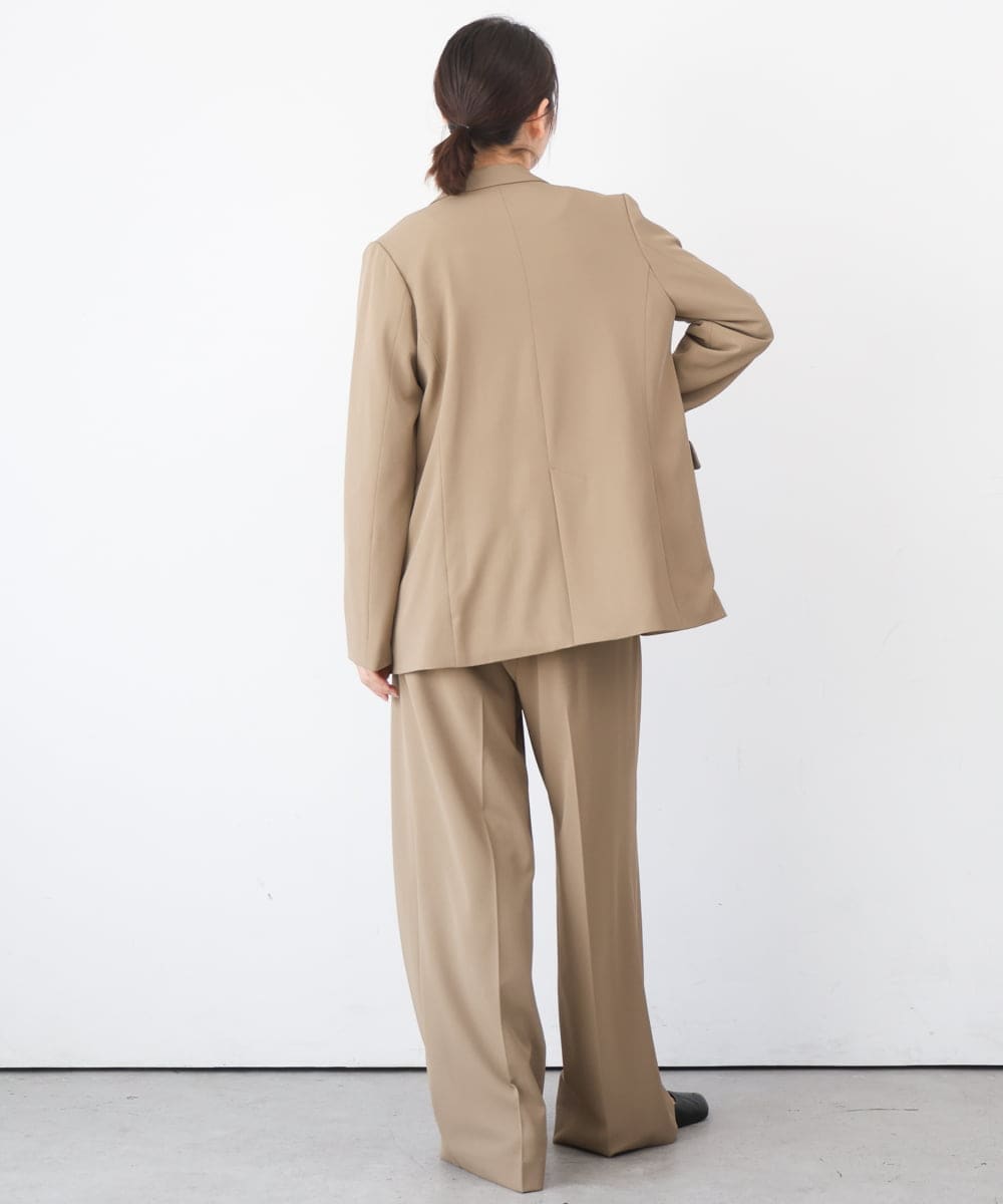 ZMJEE01170 al'aise modulation(アレーズモジュレーション) 【セットアップ対応】【洗える】フルダルダブルジャケット ベージュ