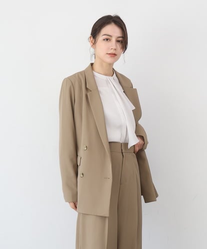 ZMJEE01170 al'aise modulation 【セットアップ対応】【洗える】フルダルダブルジャケット