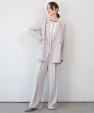 ZMJEE01170 al'aise modulation(アレーズモジュレーション) 【セットアップ対応】【洗える】フルダルダブルジャケット グレー