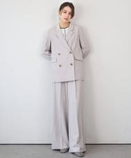 ZMJEE01170 al'aise modulation(アレーズモジュレーション) 【セットアップ対応】【洗える】フルダルダブルジャケット グレー