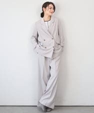 ZMJEE01170 al'aise modulation(アレーズモジュレーション) 【セットアップ対応】【洗える】フルダルダブルジャケット グレー