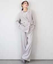 ZMJEE01170 al'aise modulation(アレーズモジュレーション) 【セットアップ対応】【洗える】フルダルダブルジャケット グレー