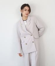 ZMJEE01170 al'aise modulation(アレーズモジュレーション) 【セットアップ対応】【洗える】フルダルダブルジャケット グレー