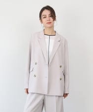 ZMJEE01170 al'aise modulation(アレーズモジュレーション) 【セットアップ対応】【洗える】フルダルダブルジャケット グレー