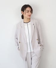 ZMJEE01170 al'aise modulation(アレーズモジュレーション) 【セットアップ対応】【洗える】フルダルダブルジャケット グレー