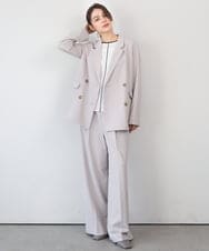 ZMJEE01170 al'aise modulation(アレーズモジュレーション) 【セットアップ対応】【洗える】フルダルダブルジャケット グレー