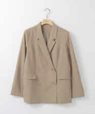 ZMJEE01170 al'aise modulation(アレーズモジュレーション) 【洗える】フルダルダブルジャケット ベージュ