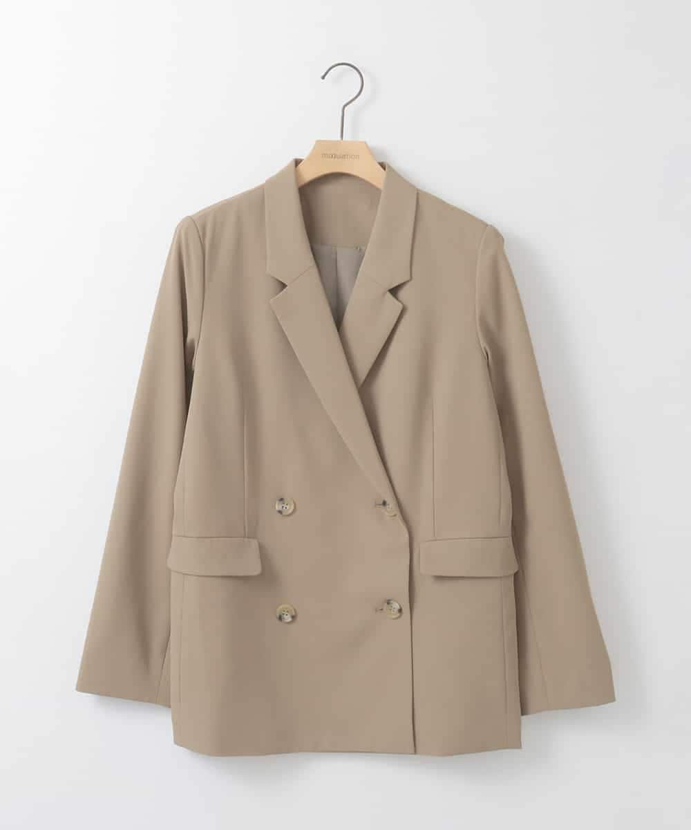 ZMJEE01170 al'aise modulation(アレーズモジュレーション) 【洗える】フルダルダブルジャケット ベージュ