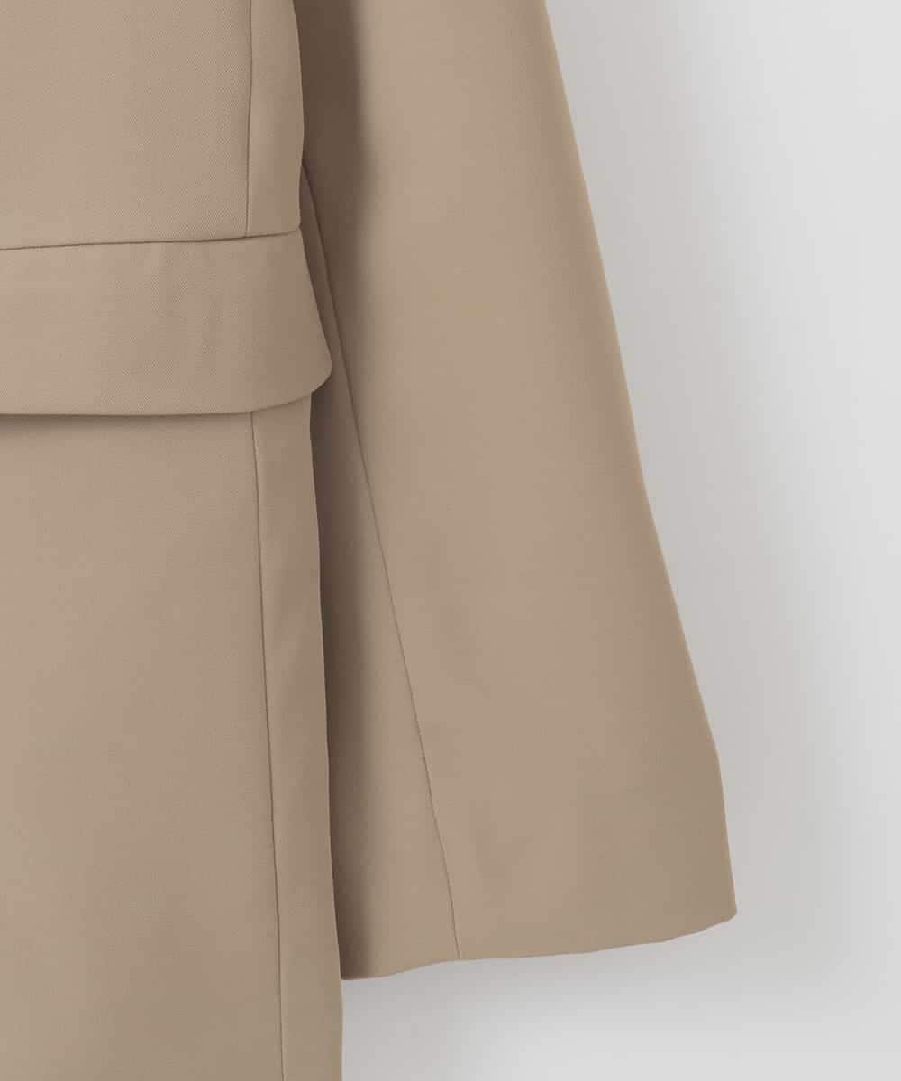 ZMJEE01170 al'aise modulation(アレーズモジュレーション) 【洗える】フルダルダブルジャケット ベージュ