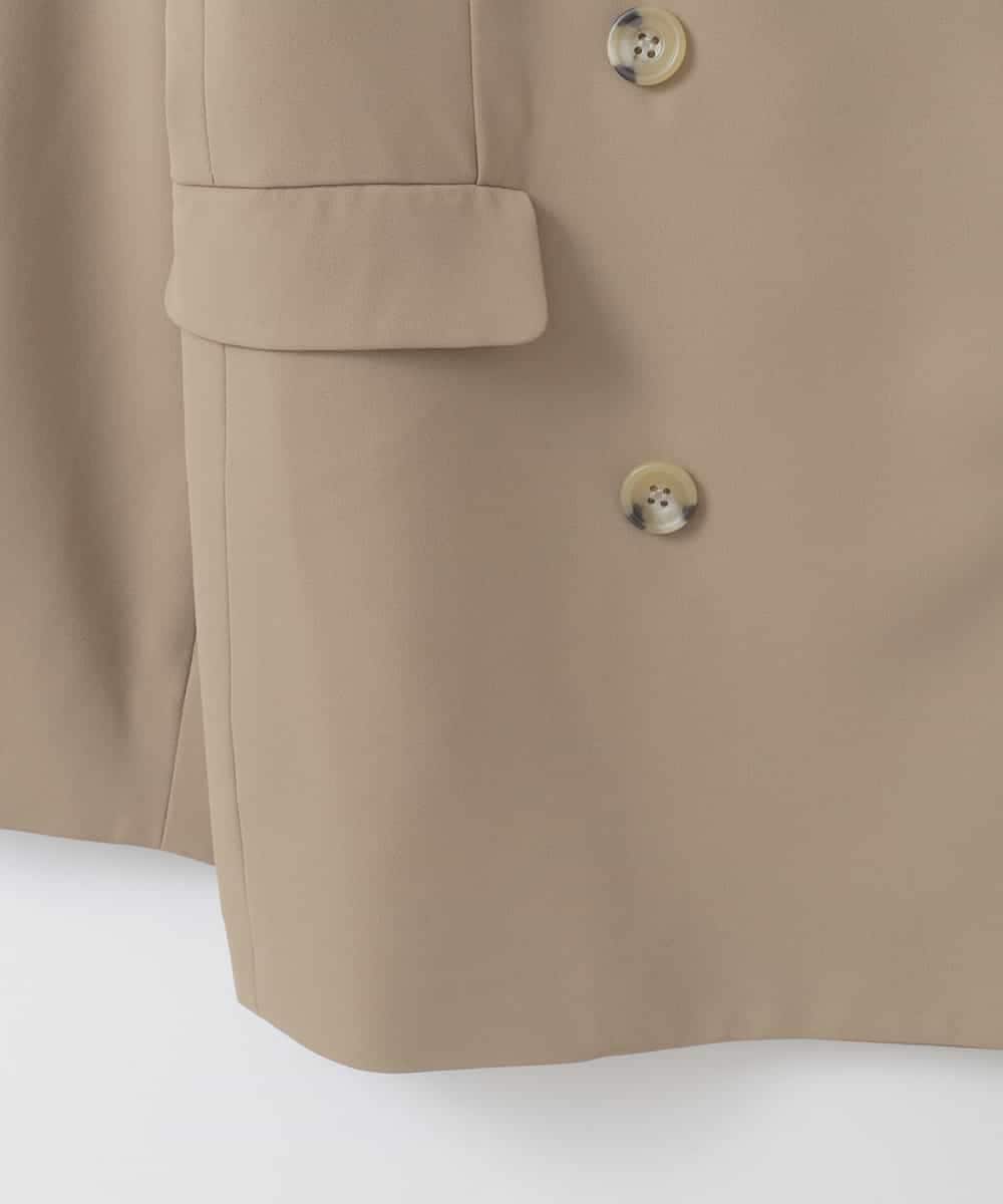 ZMJEE01170 al'aise modulation(アレーズモジュレーション) 【洗える】フルダルダブルジャケット ベージュ