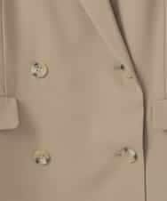 ZMJEE01170 al'aise modulation(アレーズモジュレーション) 【洗える】フルダルダブルジャケット ベージュ