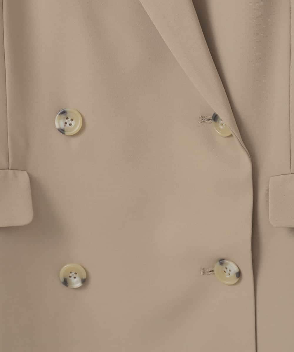 ZMJEE01170 al'aise modulation(アレーズモジュレーション) 【洗える】フルダルダブルジャケット ベージュ