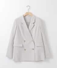 ZMJEE01170 al'aise modulation(アレーズモジュレーション) 【洗える】フルダルダブルジャケット グレー