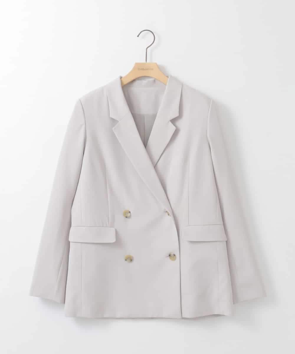 ZMJEE01170 al'aise modulation(アレーズモジュレーション) 【洗える】フルダルダブルジャケット グレー