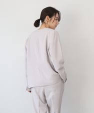 ZMJEE02150 al'aise modulation(アレーズモジュレーション) 【セットアップ対応】【洗える】フルダルノーカラージャケット グレー