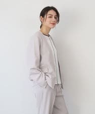 ZMJEE02150 al'aise modulation(アレーズモジュレーション) 【セットアップ対応】【洗える】フルダルノーカラージャケット グレー