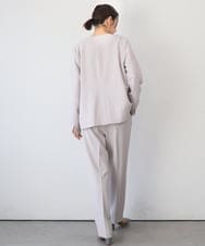 ZMJEE02150 al'aise modulation(アレーズモジュレーション) 【セットアップ対応】【洗える】フルダルノーカラージャケット グレー