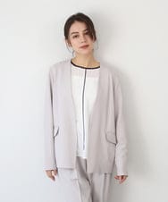 ZMJEE02150 al'aise modulation(アレーズモジュレーション) 【セットアップ対応】【洗える】フルダルノーカラージャケット グレー