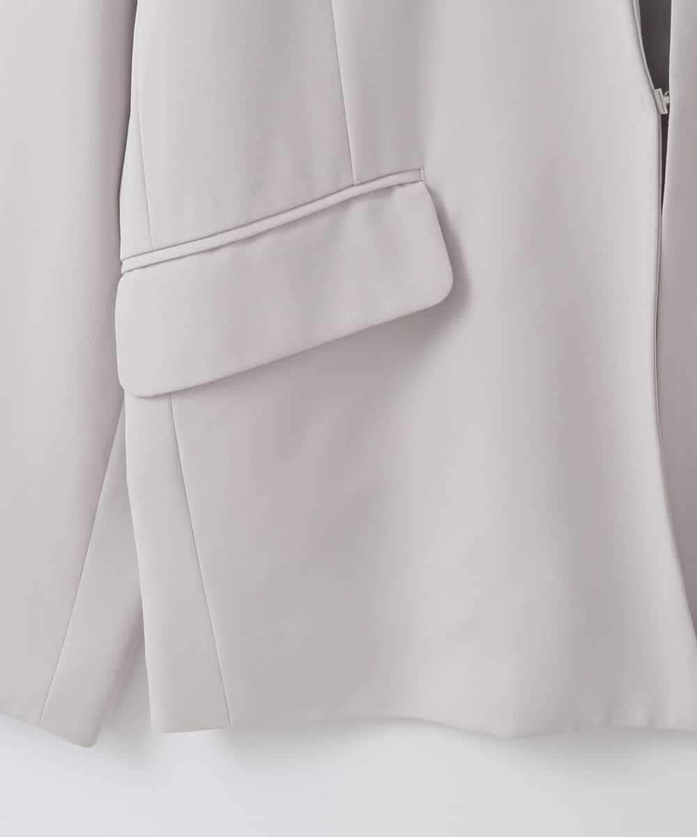 ZMJEE02150 al'aise modulation(アレーズモジュレーション) 【洗える】フルダルノーカラージャケット グレー