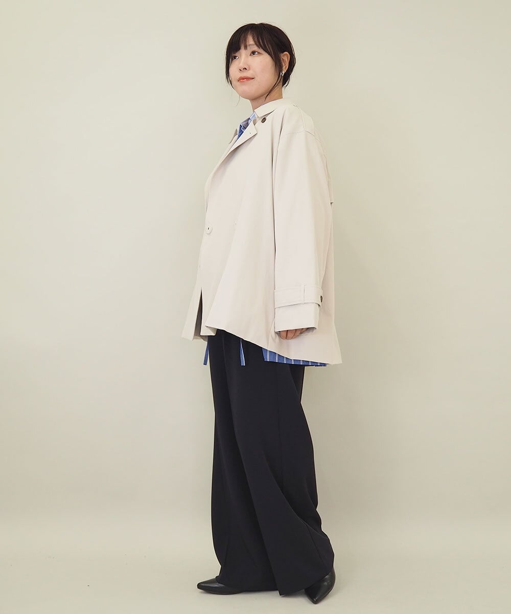 ZMJEE03160 al'aise modulation(アレーズモジュレーション) ミドル丈トレンチコート ベージュ