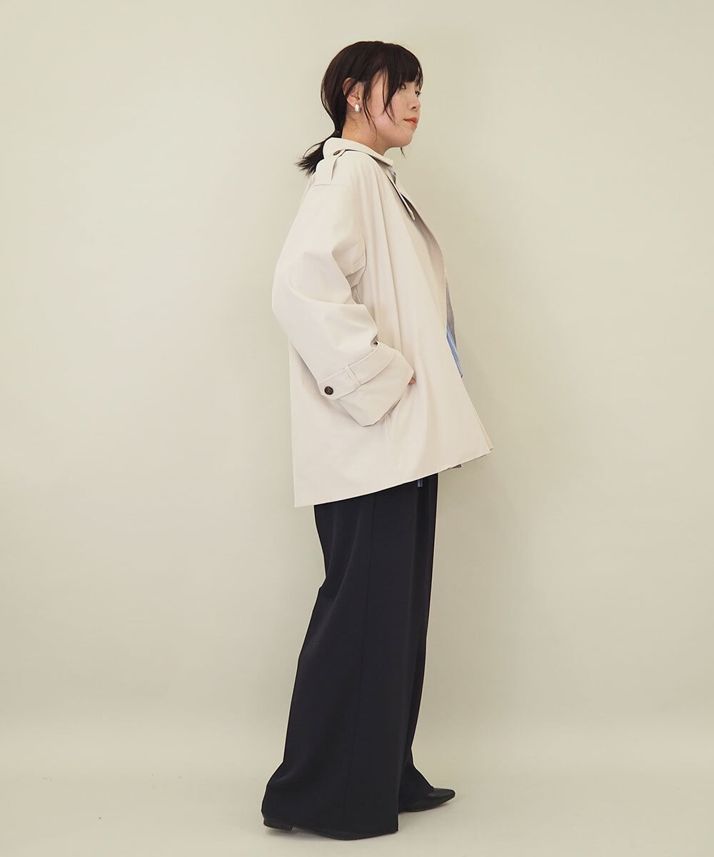 ZMJEE03160 al'aise modulation(アレーズモジュレーション) ミドル丈トレンチコート ベージュ