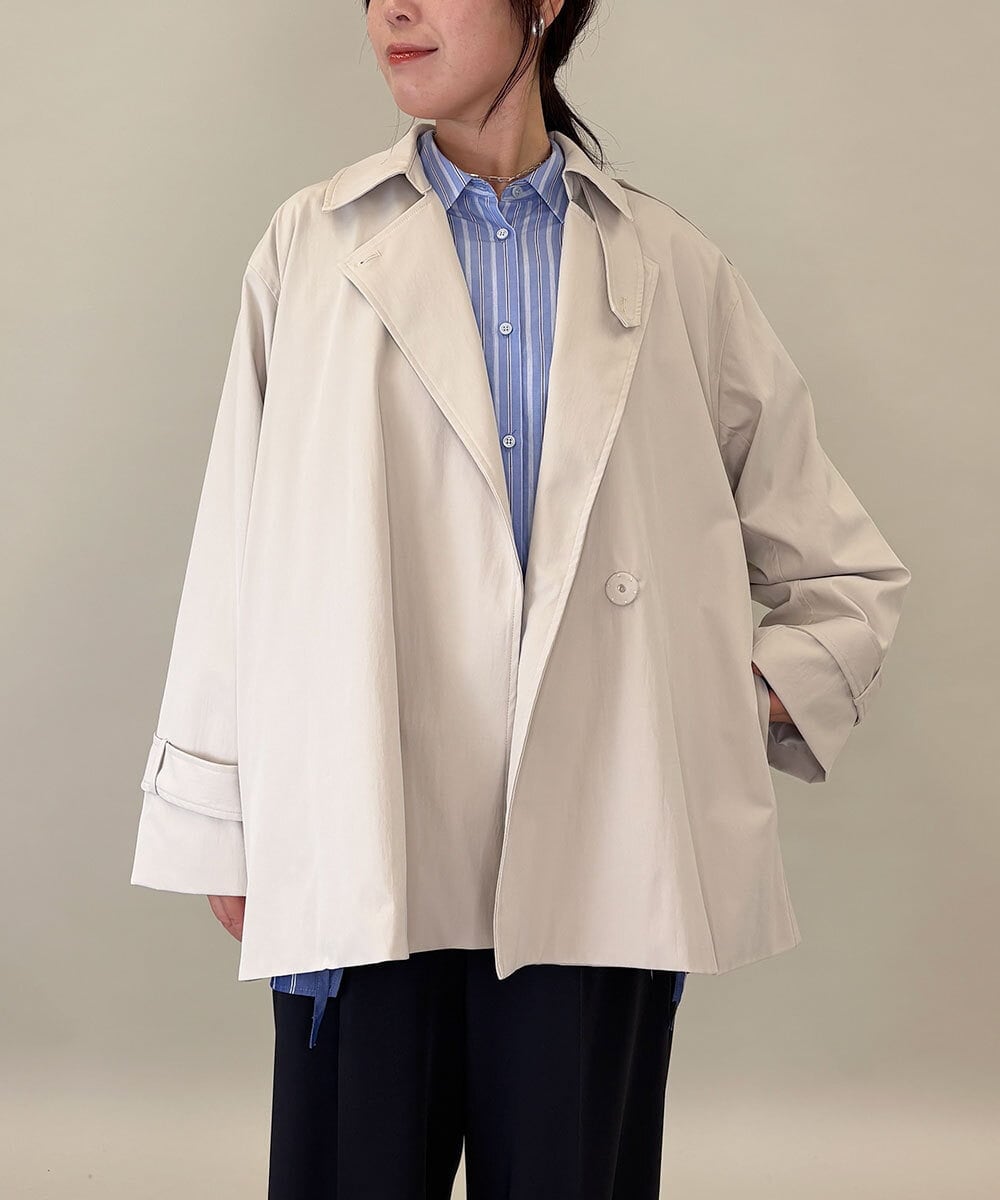 ZMJEE03160 al'aise modulation(アレーズモジュレーション) ミドル丈トレンチコート ベージュ