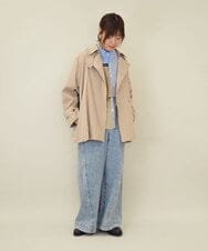 ZMJEE03160 al'aise modulation(アレーズモジュレーション) ミドル丈トレンチコート ベージュ