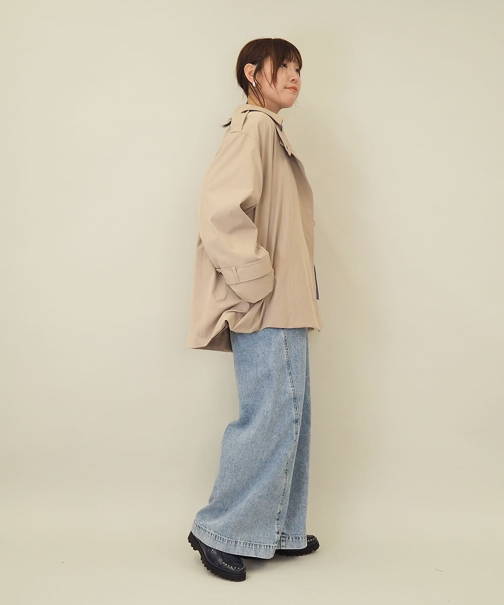 ZMJEE03160 al'aise modulation(アレーズモジュレーション) ミドル丈トレンチコート ベージュ