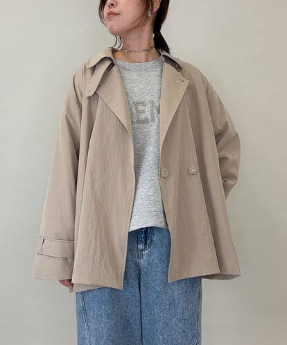 ZMJEE03160 al'aise modulation ミドル丈トレンチコート
