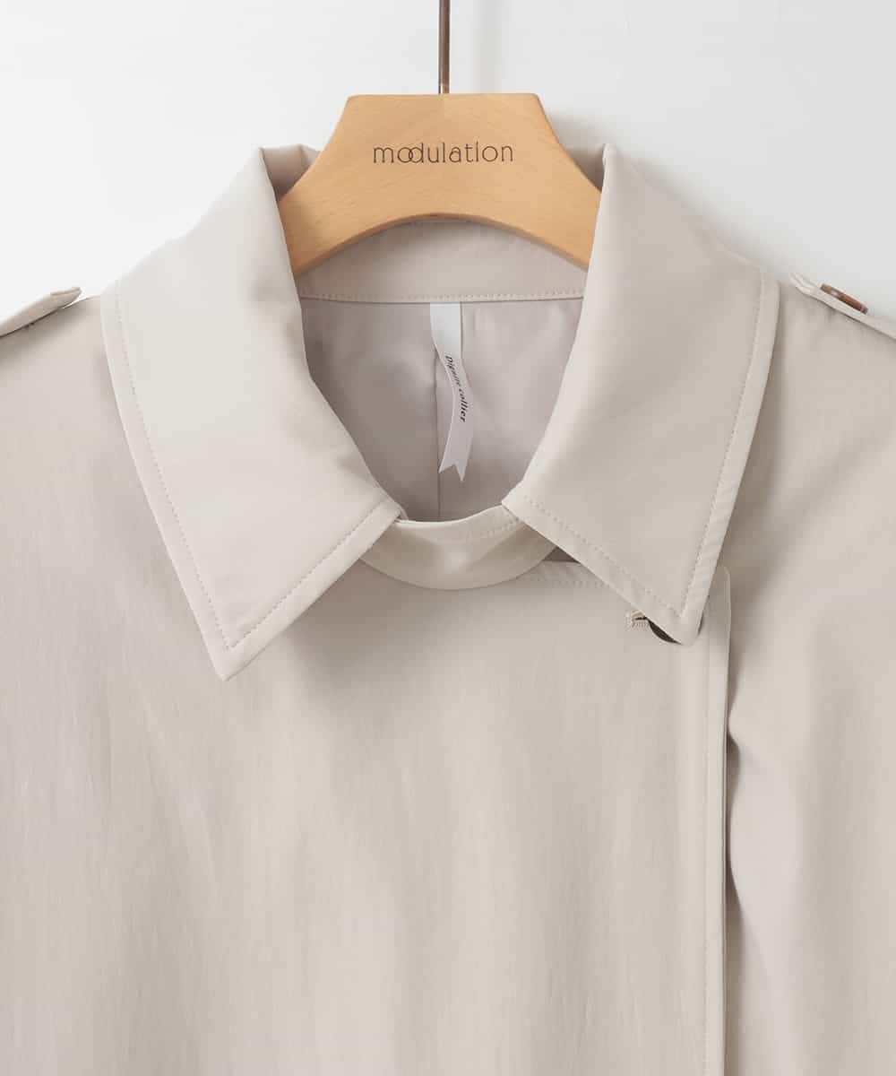 ZMJEE03160 al'aise modulation(アレーズモジュレーション) ミドル丈トレンチコート ベージュ