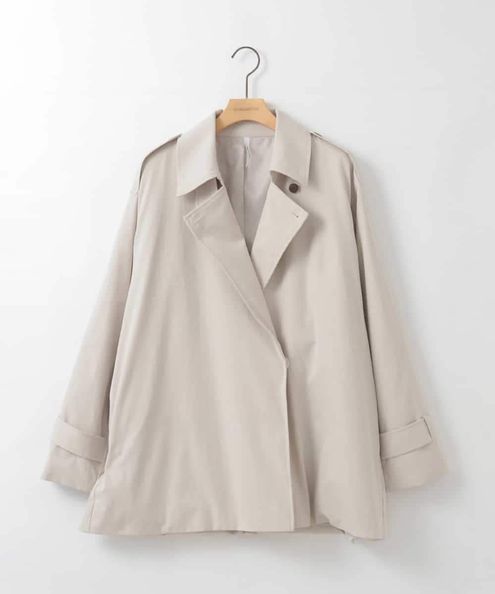 ZMJEE03160 al'aise modulation(アレーズモジュレーション) ミドル丈トレンチコート ベージュ