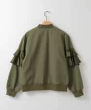 ZMJEE04180 al'aise modulation(アレーズモジュレーション) フリルMA-1ブルゾン カーキ