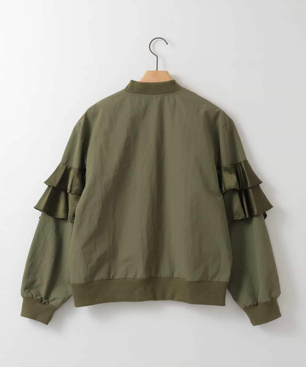 ZMJEE04180 al'aise modulation(アレーズモジュレーション) フリルMA-1ブルゾン カーキ