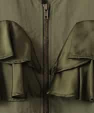 ZMJEE04180 al'aise modulation(アレーズモジュレーション) フリルMA-1ブルゾン カーキ