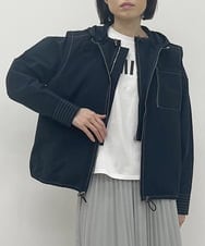 ZMJET06230 al'aise modulation(アレーズモジュレーション) 【洗える】ジップアップジャケット×ベストセット ネイビー