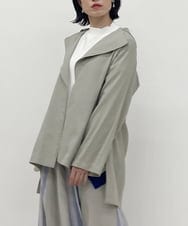 ZMJFQ04139 al'aise modulation(アレーズモジュレーション) オーバーシルエットライトコート グレー