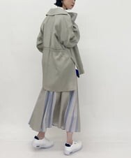 ZMJFQ04139 al'aise modulation(アレーズモジュレーション) オーバーシルエットライトコート グレー