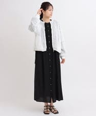 ZMJGB13180 al'aise modulation(アレーズモジュレーション) チュールレースジョイントブルゾン ホワイト