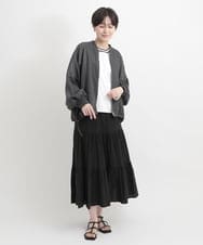 ZMJGB15150 al'aise modulation(アレーズモジュレーション) ドロストヘムメッシュデザインブルゾン ダークグレー